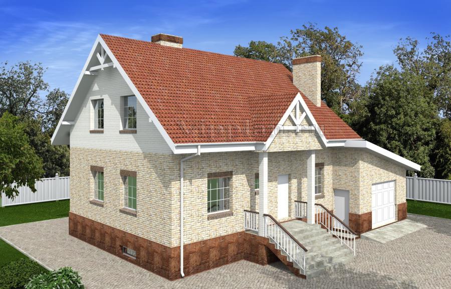 Проект одноэтажного дома с подвалом и мансардой